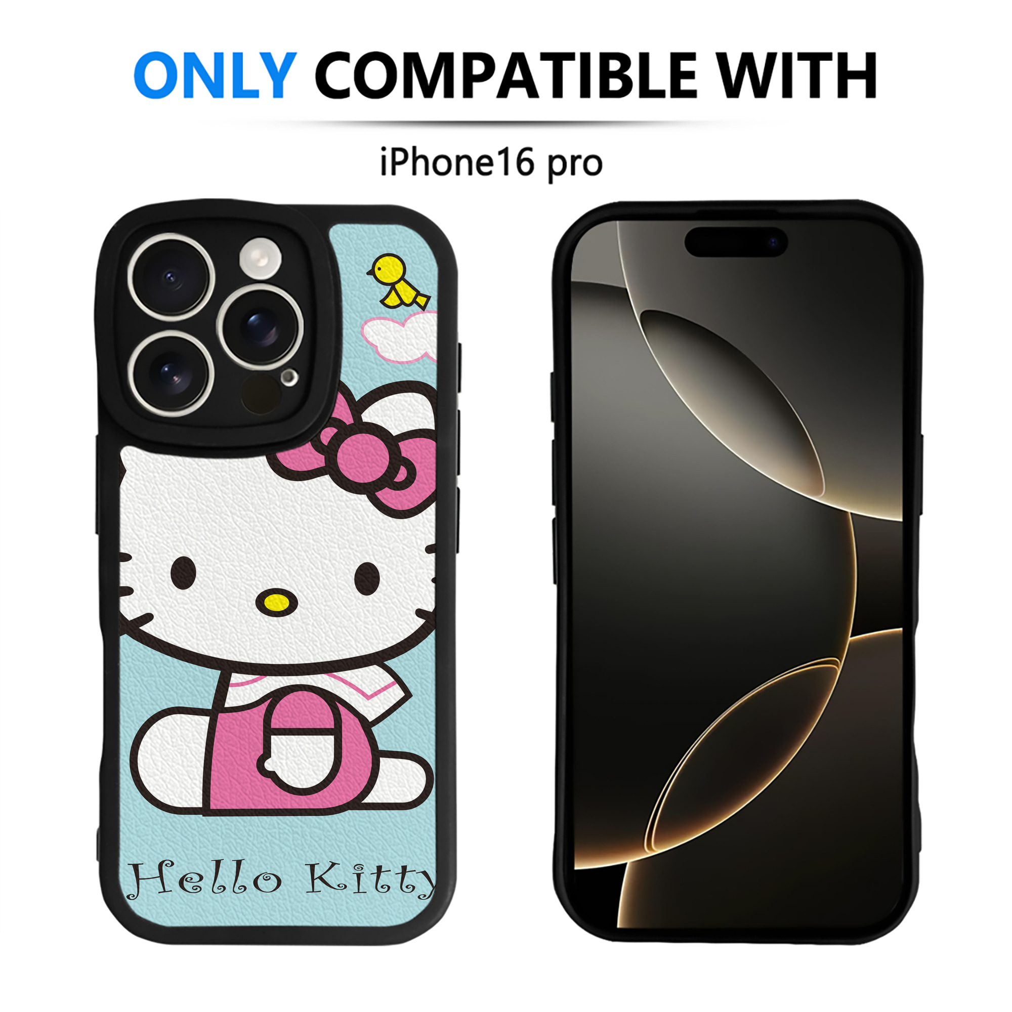 （画像用） Hello Kitty ハローキティ 【iPhone 16シリーズ対応】シリコンスマホケース（レザー調） 材質：シリコン